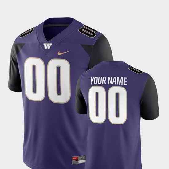 Men Women Youth Toddler Washington Huskies Custom 00 Purple College Football 2018 Game Jersey